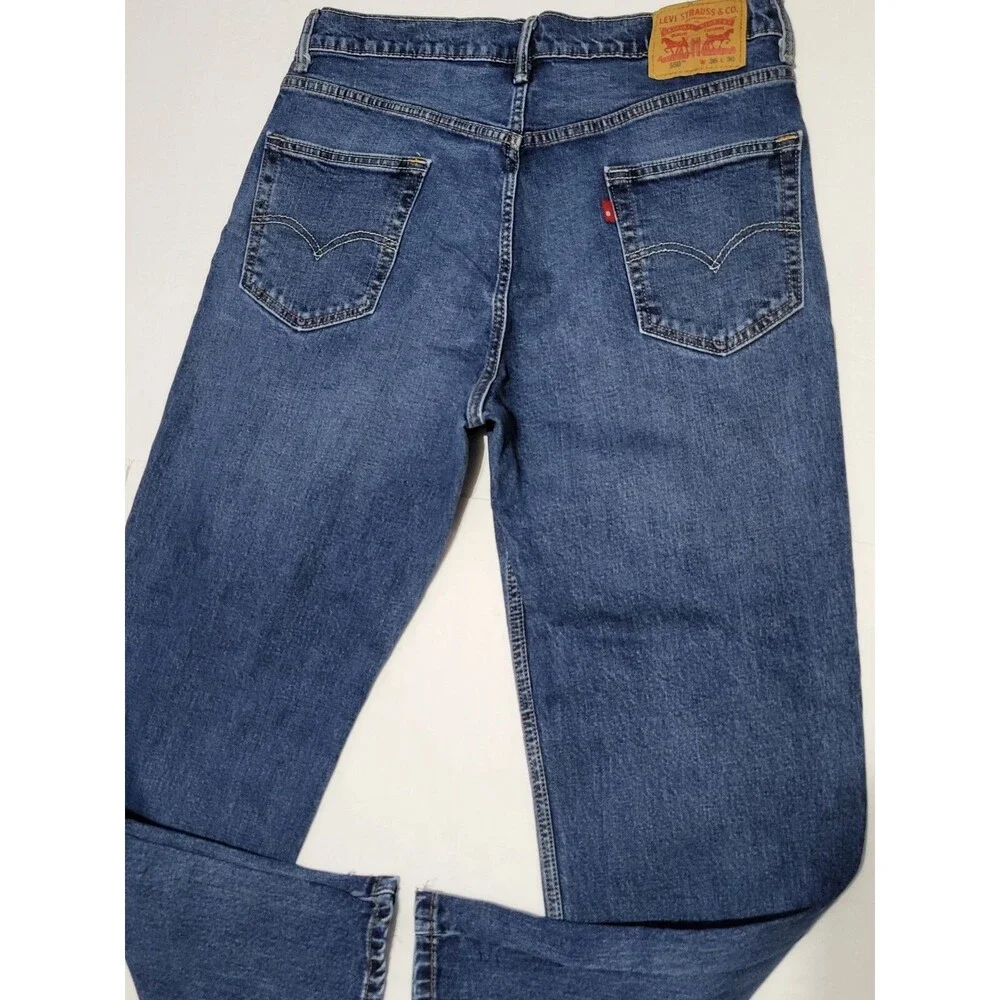Levis 550 Jeans Men's Blue Relaxed Fit Straight Leg Denim Medium Wash Size 36x30